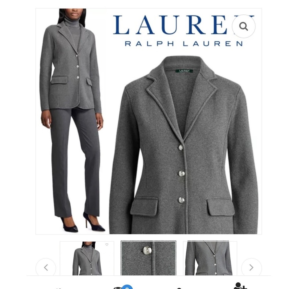 Lauren Ralph Lauren Sweater Knit Blazer size